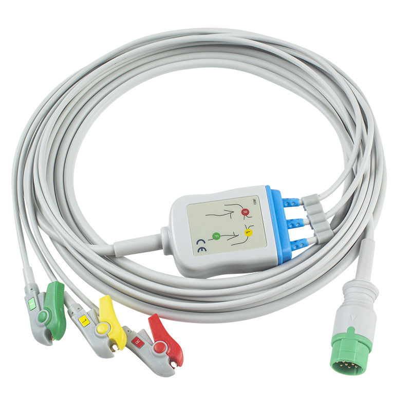 Biolight BLT ECGのケーブルおよびリード線3Lead IECクリップ12PinコネクターECGケーブル