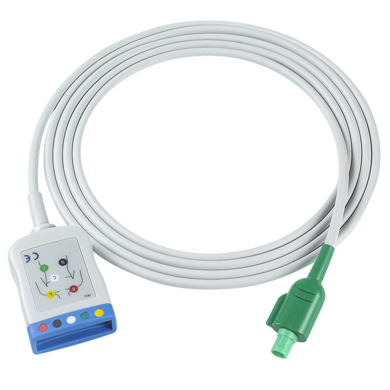 データスクープ/マケート/ゲッティンゲー 12ピン ECG トランクケーブルからECG 5リードケーブル IEC AHA シングルピン ECGリードワイヤー