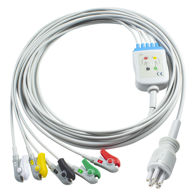 オムロン > コリン 互換性直結ECGケーブルとリードワイヤ 5Lead IEC Grabber