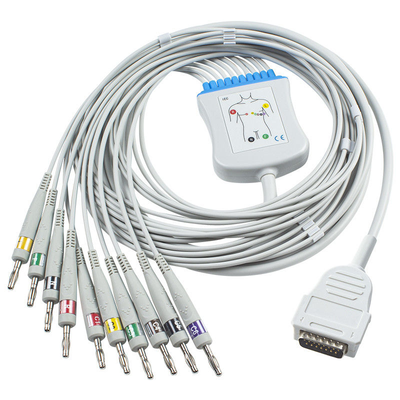 Mortara Burdick 直接接続心電図ケーブル 012-0844-01 Eclipse 400 Atria 3100 Premier IEC Banana 4.0 7704 EKG ケーブル 10 リード