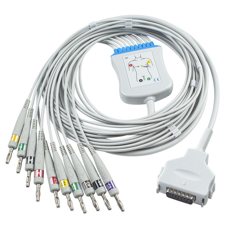 福田Denshi CP-101LD FX101 FX-7202 IECのバナナ4.0 10Leads EKGの忍耐強いモニター ケーブルECGのコード