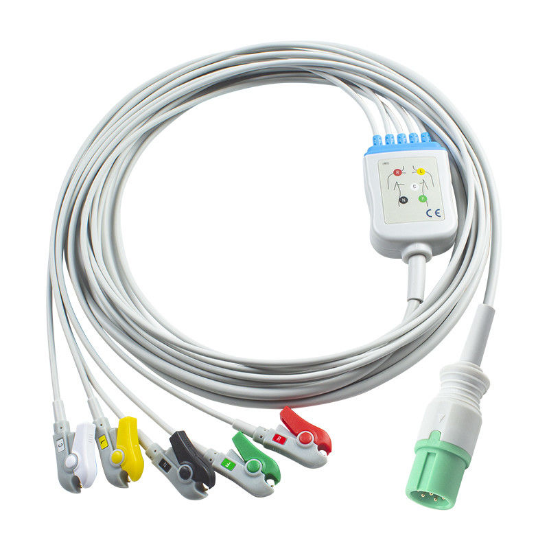 コンテック ECGケーブルとリードワイヤー 7ピンコネクタ CMS 7000 8000 5000 新しいモデル ECGケーブル 5リードグリッバー