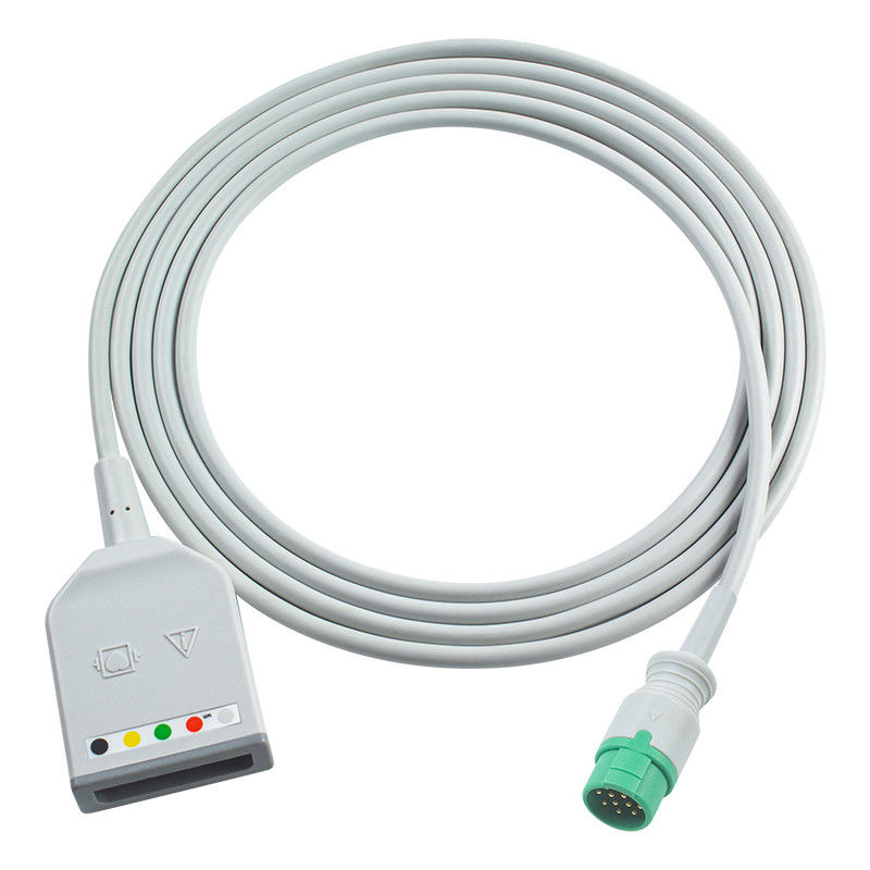Fukuda Denshi 12Pin 5Lead ECG トランクアダプターケーブル ダイナスコップ DS-7100 ECG拡張ケーブル ユーロスタイル