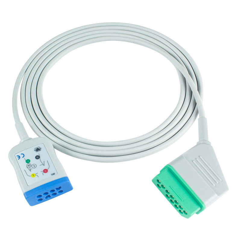 ニホン・コーデン 12Pin 6Lead ECG トランクアダプターケーブル JC-906PA BSM 2354A BSM-2300 ライフスケープI BSM-2301 ECG拡張ケーブル