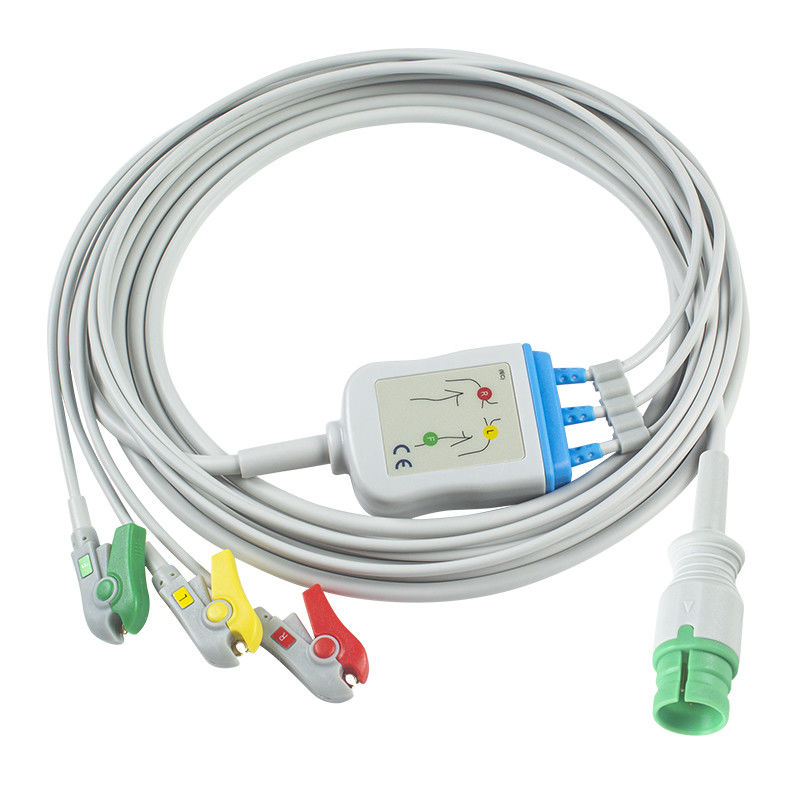 PM-12 14Pin の 3Lead IEC Grabber のプロムED ECG ケーブルに対応する