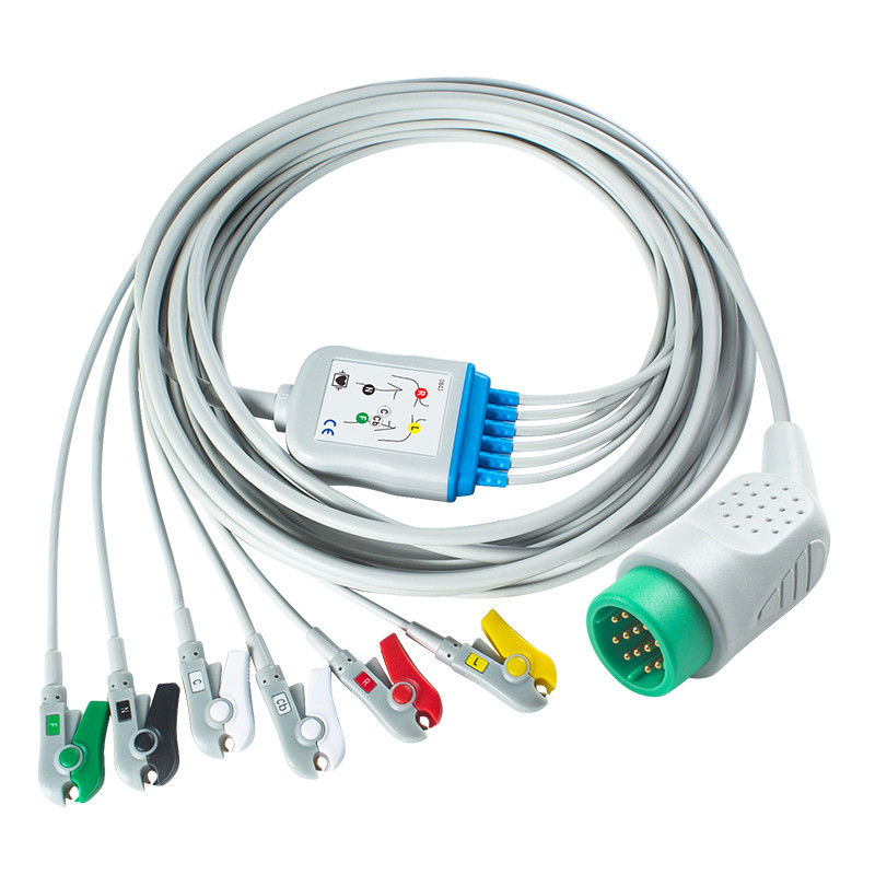 互換メドトロニック ライフパック 20e 6Lead ECGケーブル IEC Grabber For For Lifepak 12 20e 15 120