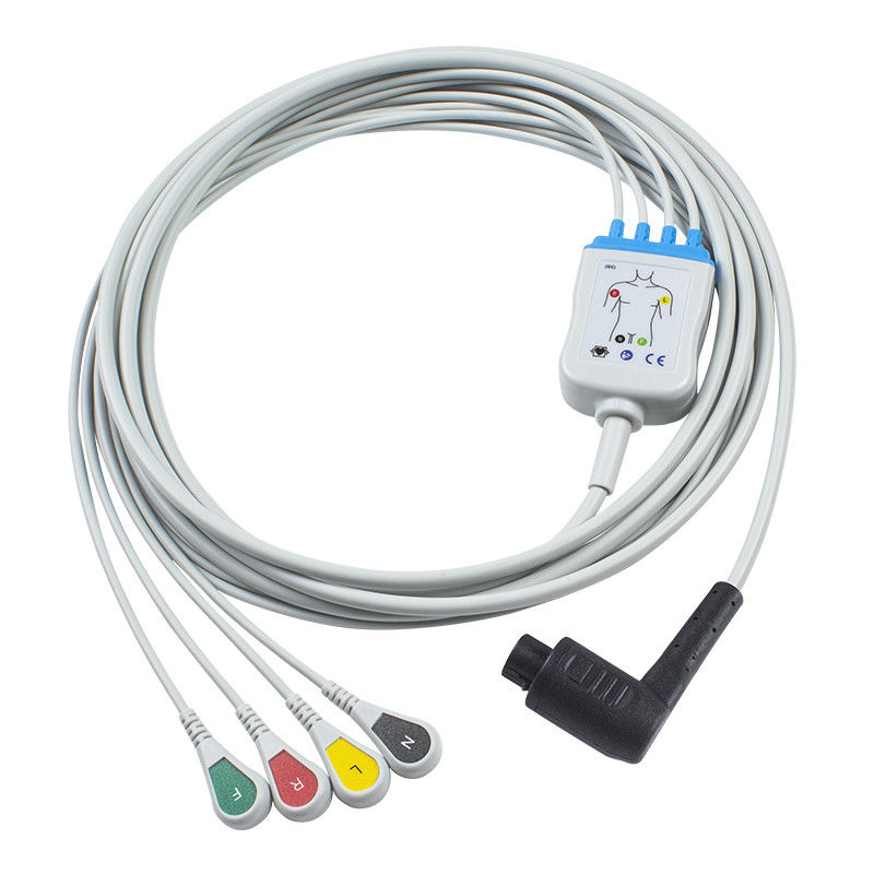 2.5m 5.0直径 互換性のある体 3 ECGケーブル 4Lead IEC Grabber for Patient End 患者の端のために