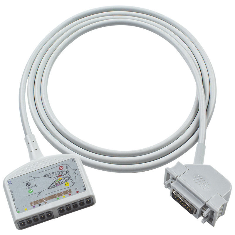 ラテックスフリー 10Lead ECG トランクケーブル for Cardiosys EK36 EK403 EK41 EK413 EK43 EK512 EK53