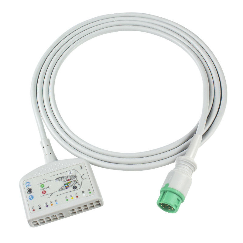 TPUダイナスコップ DS-5100E 12Pin ECG患者ケーブル 10Lead 大人/小児互換性