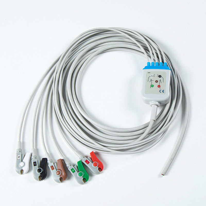 5 鉛 グレー AHA グラバー 半完成 病院用機器用のECGケーブル パーツ