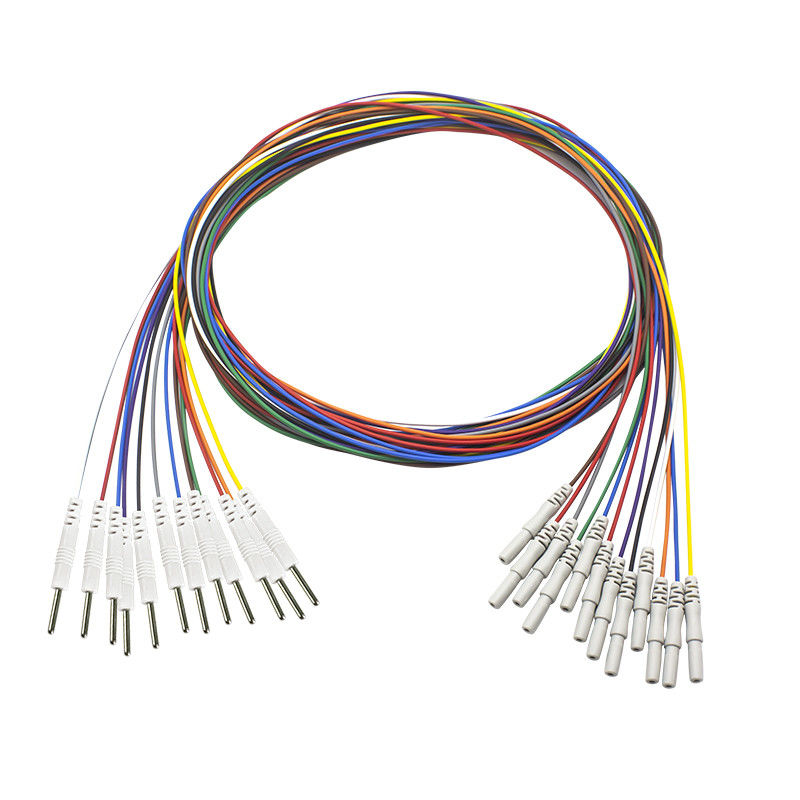 喧騒1.5mm-2.0mm Pin Eegの針の電極は金EEG EMGのリード線の電極をめっきした