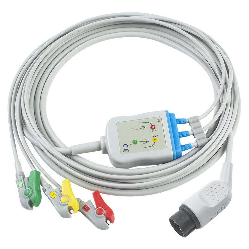 日本光電 OEC-6102A 8ピン ECG ケーブルおよびリード線
