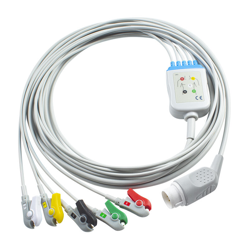 Ph 43100A 8Pin ECG ケーブルとリードワイヤー hp CodeMaster XL+ デフィブリレーターマシン