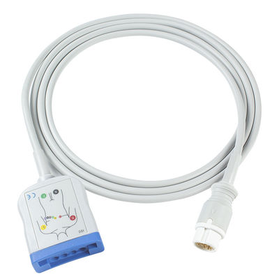 フィリップス12Pin 6+4 ECG TrunckケーブルAAMI IEC ECGの忍耐強いケーブル