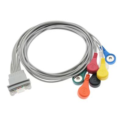 シラー・メディログ AR12 Plus ECG ホルターケーブル 7Lead IEC スナップ AR4 Plus FD5に対応