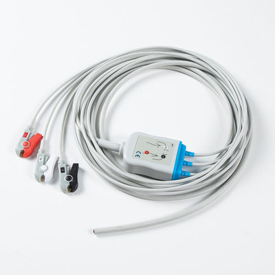 3Lead AHA Grabber ECG 半完成品 コンネクタのないリードワイヤー